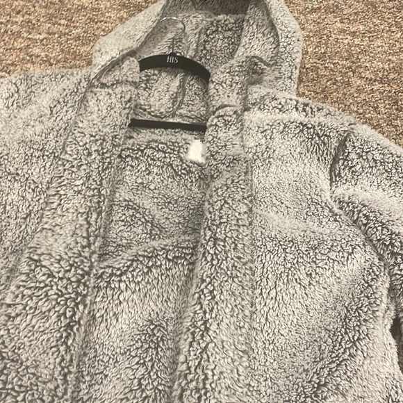 PINK hooded sherpa cardigan - Picture 2 of 4